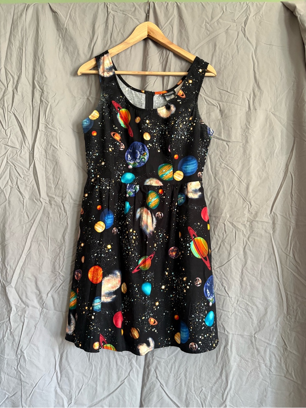 Retrolicious Black Space Print Dress